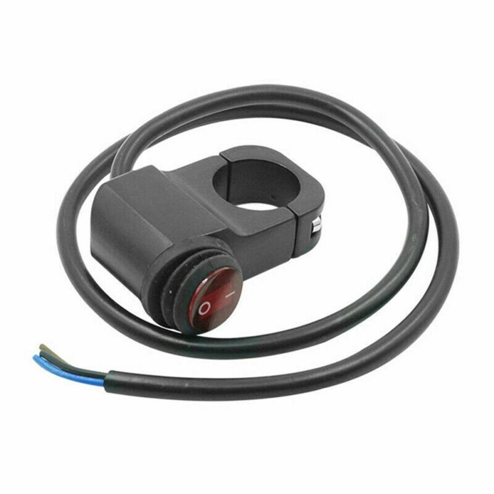 12V Waterproof LED Handlebar Headlight Fog Spot light On Off Switch Motorcycle