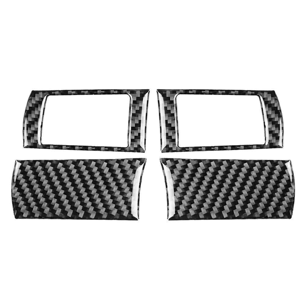 4 Pcs Carbon Fiber Steering Wheel Button Cover Trim for Dodge for Challenger 2008-10