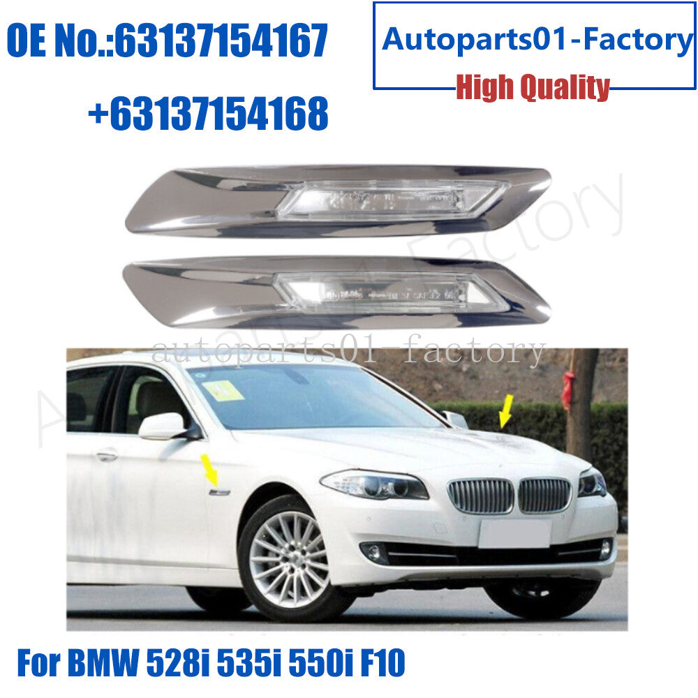 1Pair Side Marker Corner Lamp Parking Light Cornerlight for BMW 528i 535i 550i F10