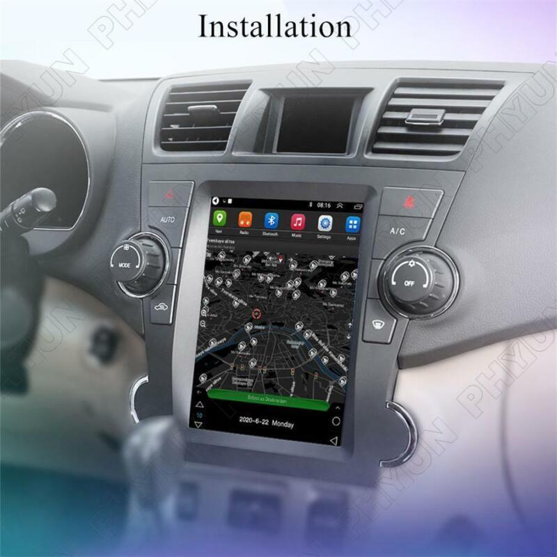 Headphone Radiator Player with GPS Navigation Unit for Highlander 2008 - 13 Android 10.1- n