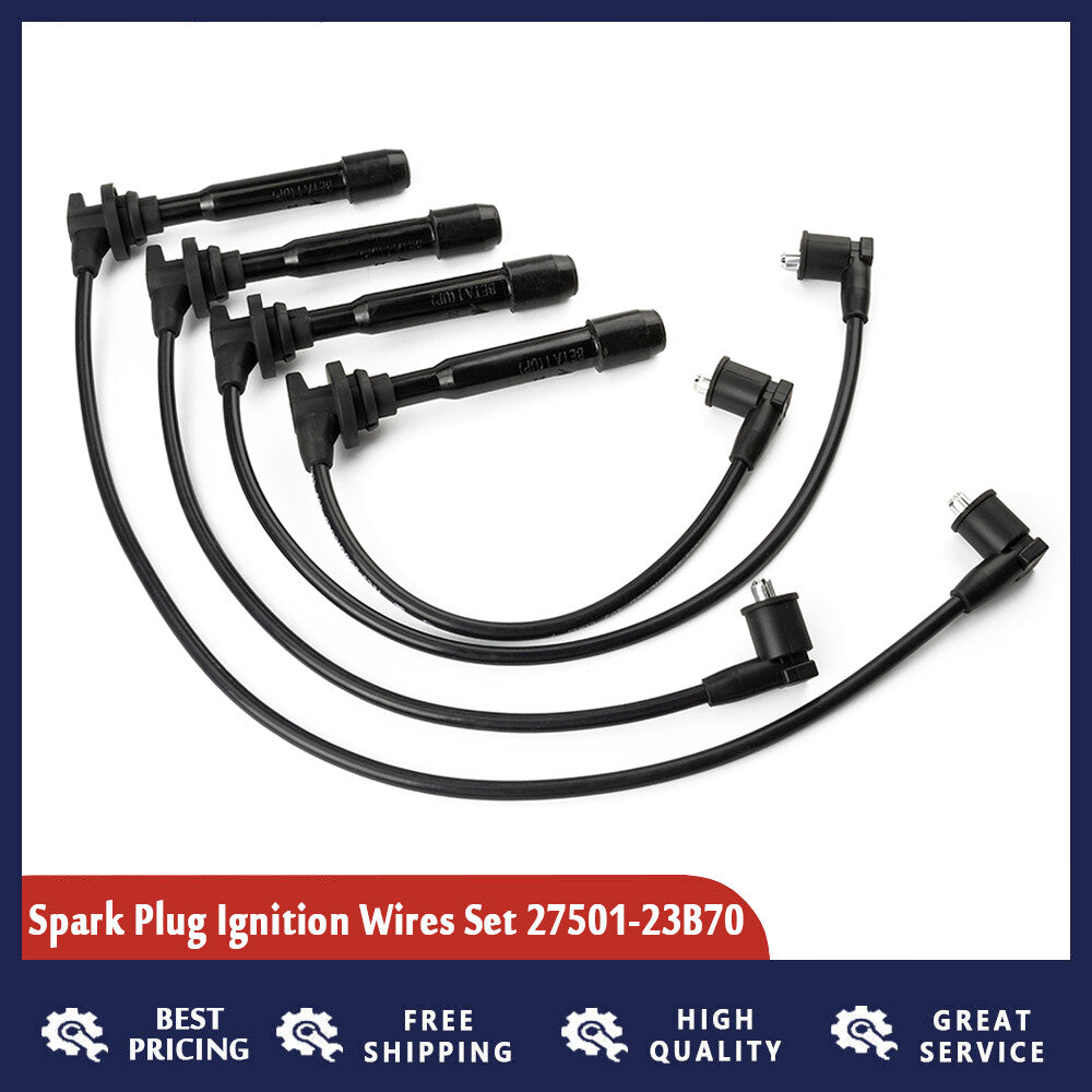 4 Spark Plug Lines for Hyundai for Elantra Tiburon and for Kia Spectra Soul L4 2750123B70