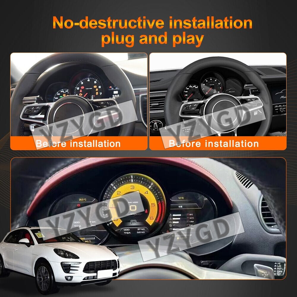 for Porsche Macan 2014-2017 LCD Digital Cluster Speedometer Instrument Upgrade Q
