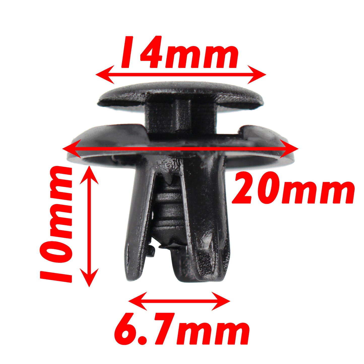 100 Pcs Fender Liner Fastener Rivet Push Clip Retainer for Suzuki Grand Vitara
