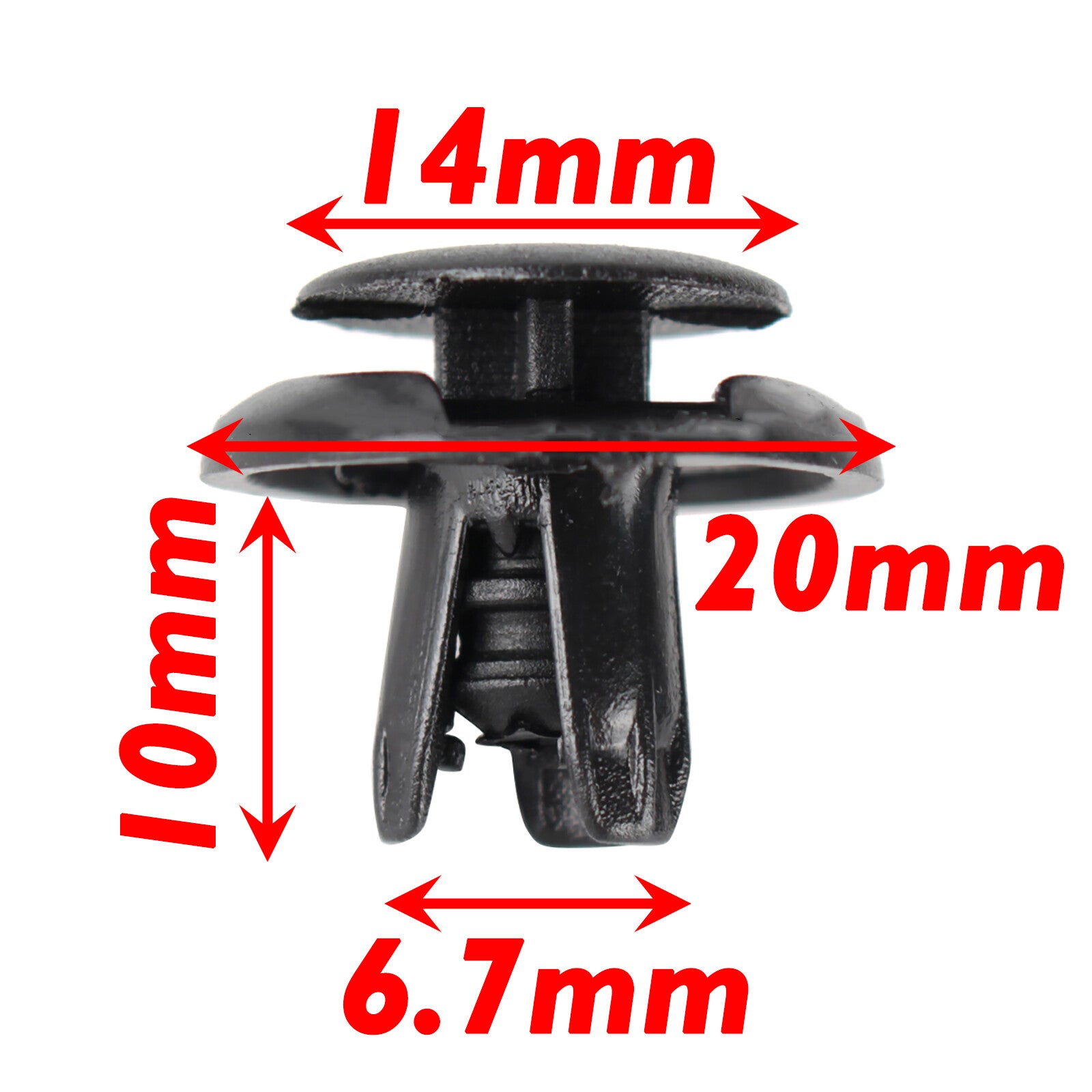 100 Pcs Fender Liner Fastener Rivet Push Clip Retainer for Suzuki Grand Vitara