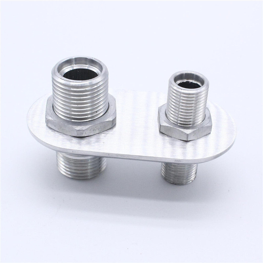 2-Port Billet Aluminum Firewall HeaterA/C Bulkhead Connector Hot Rod 181152-100 Q