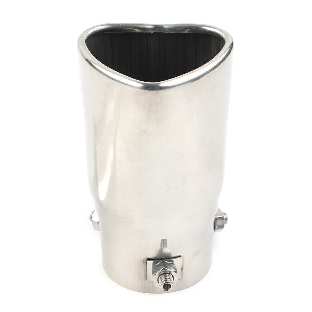 Heart Shaped Car Stainless Steel Chrome Rear Exhaust Pipe Tail Muffler Tip Q