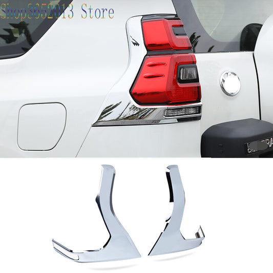 for Toyota Prado FJ150 2018-2021 ABS Chrome Rear Tail Light Tail Lamp Cover Trim