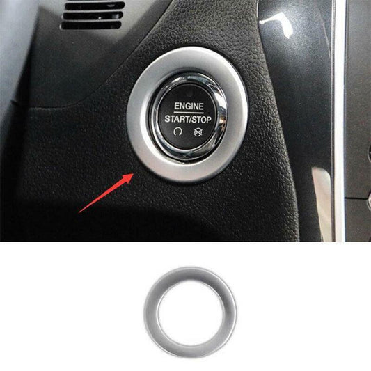 Start Button Ignition Switch Cover Trim for Ford Explorer 2011-2019 Matte Silver