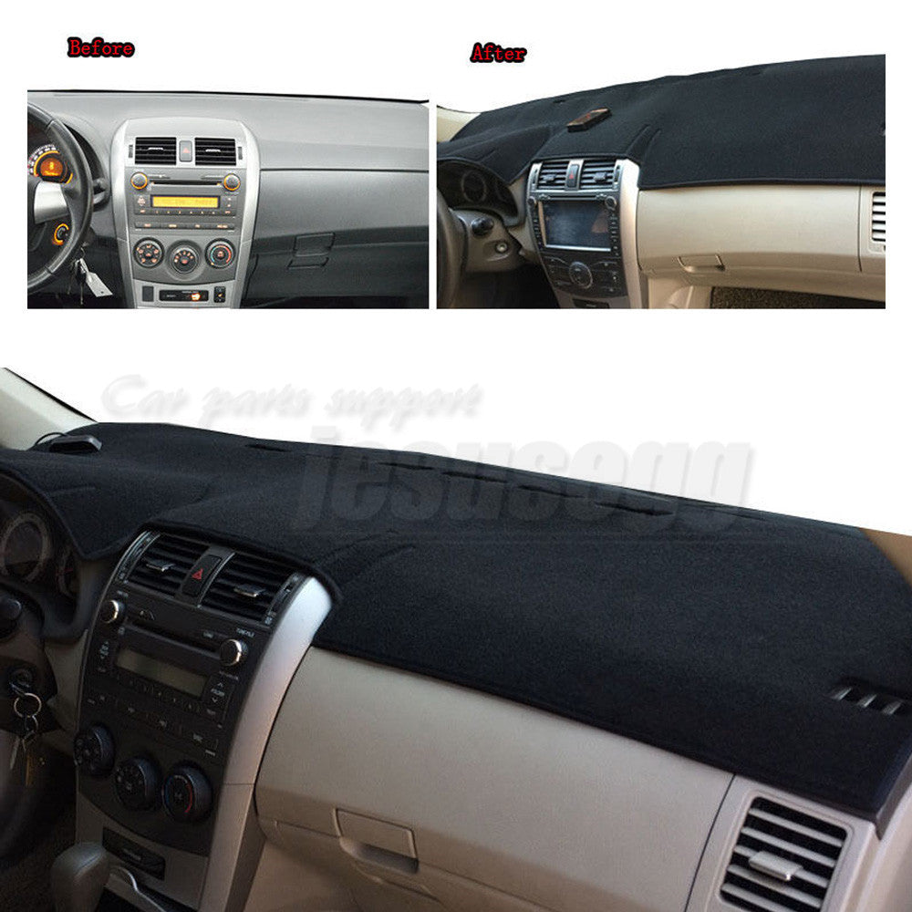 For 09-13 for Toyota for Corolla Interior Dashboard Cover Mat Sun Visor Shade Pad LHD