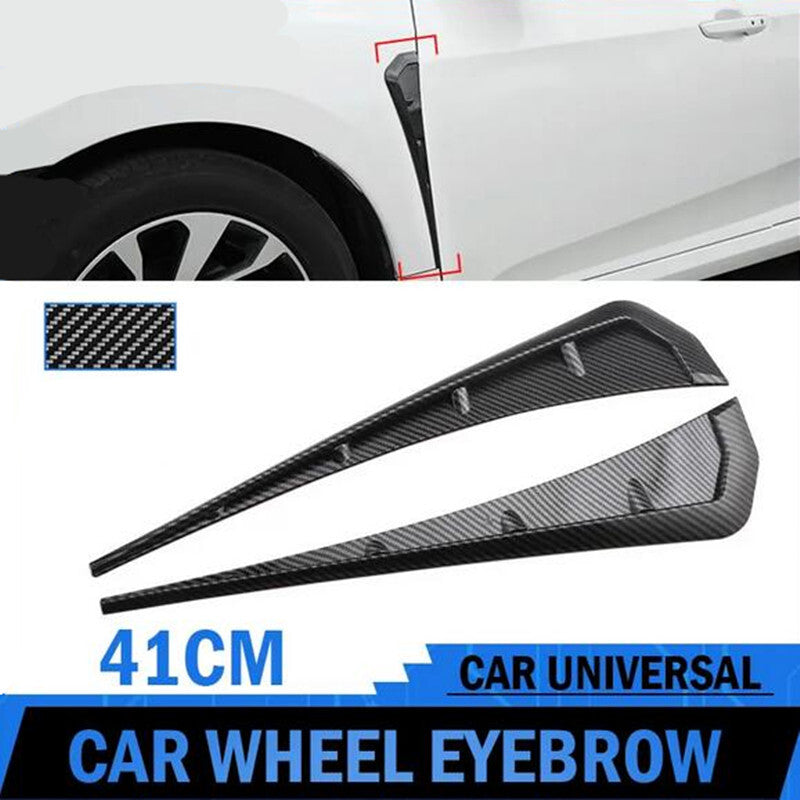 2Pc Car Carbon fiber Side Fender Vent Cover Decoration Side Wing Air Vent Hood