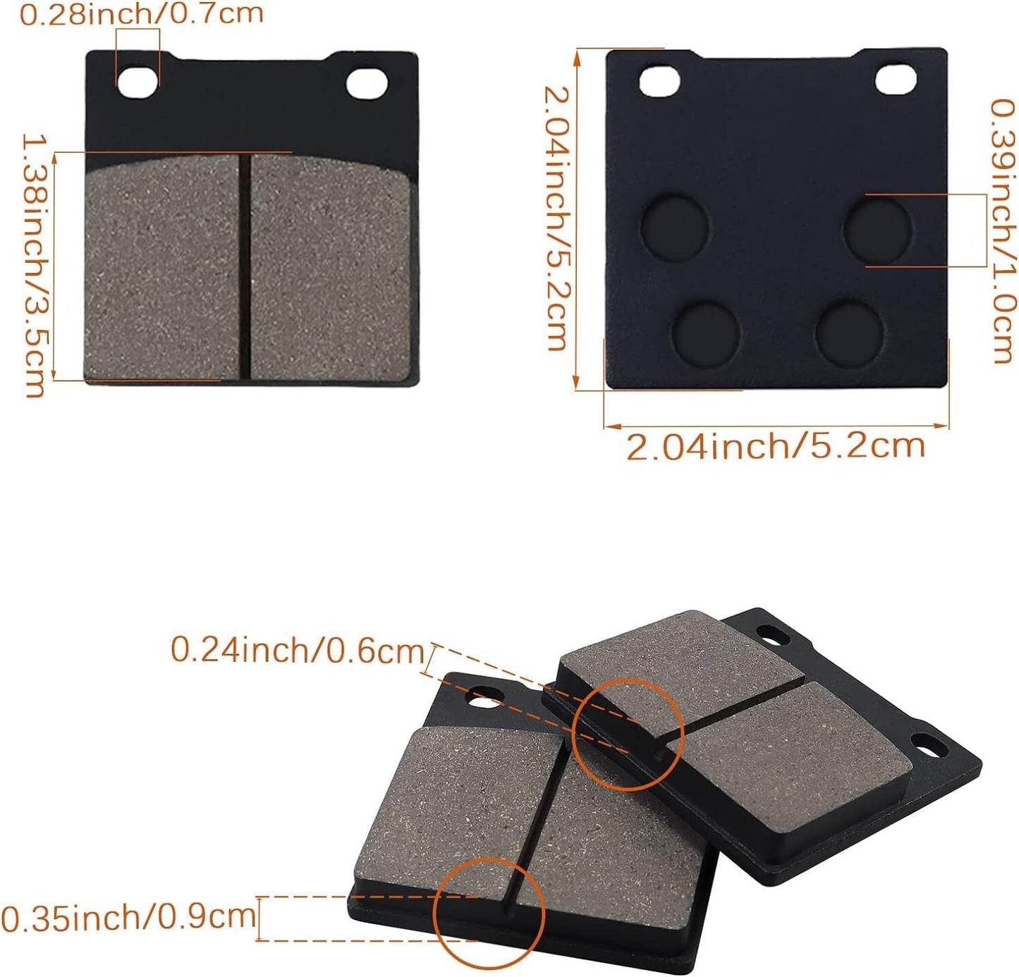 Brake Pads for SUZUKI GSXR 600 V/W/X/Y (SRAD) 1997-2000,K1/K2/K3/ZK3 2001-2003