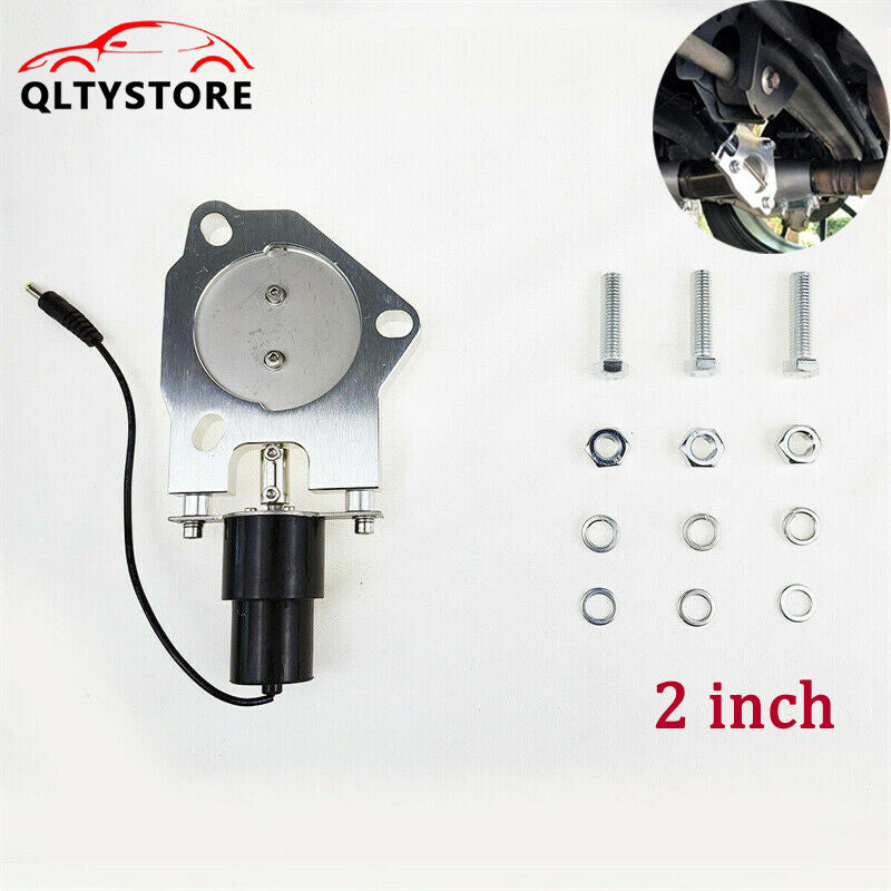 2-inch 51mm Electric Exhaust Control Valve Remote Control Kit with Stainless Steel Connector and Motor Q