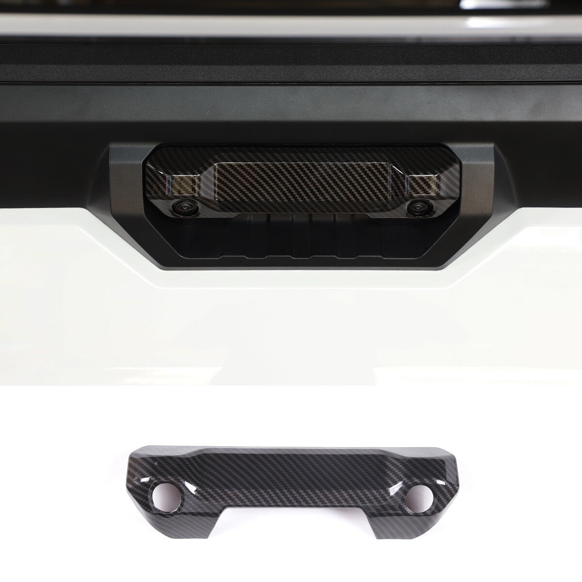 2 Black view mirror rainproof eyebrow cover decoration suitable for @ FJ Cruiser 07-21- v