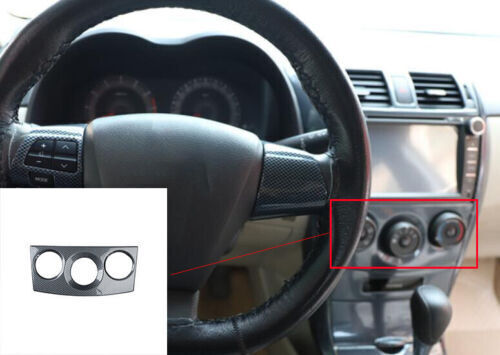 for Toyota for Corolla 2007-13 Carbon Fiber Console AC Button Control Frame Trim 1x