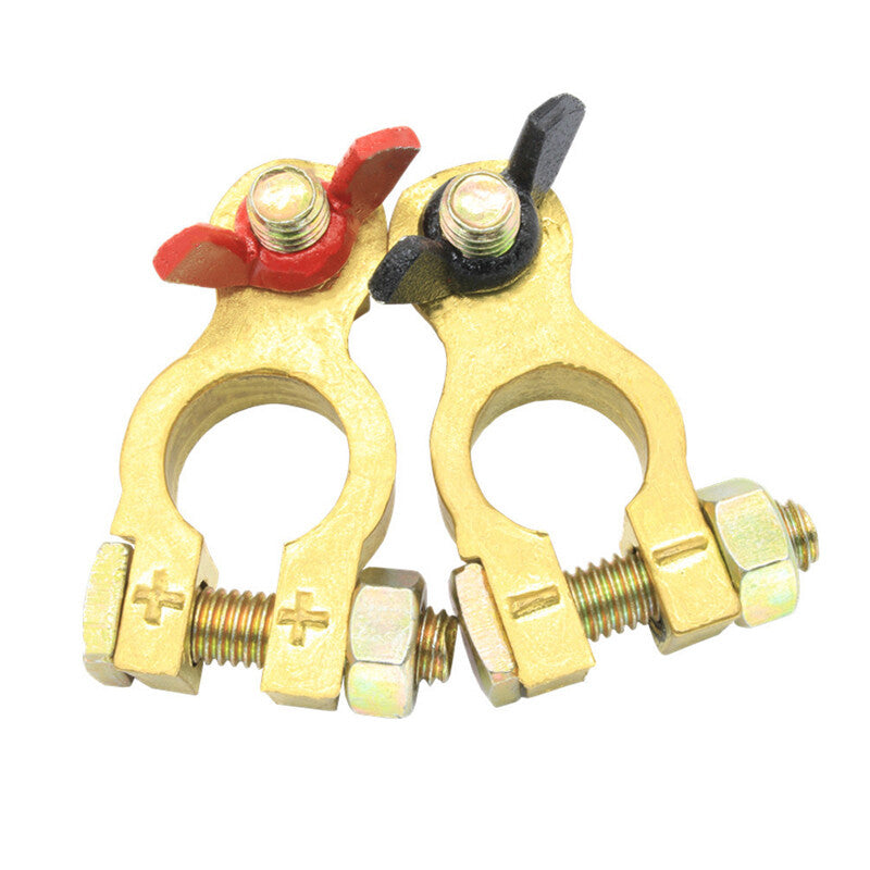 16-18mm Car SUV Battery Copper Terminal Clamp Clips Connector Negative Positive v