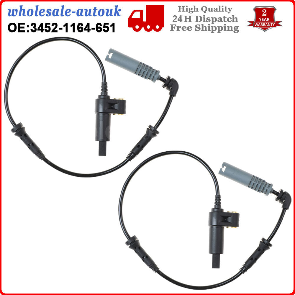 2 ABS Wheel Speed Sensor Front Left Right 34521164651 for BMW 3 Series E46 98-07