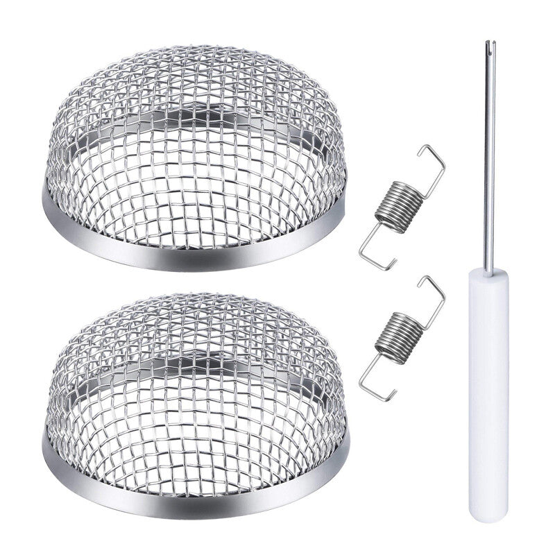 2-Pack Stainless Steel Ventilated Insect Net Covers with Installation Tools for RVs n