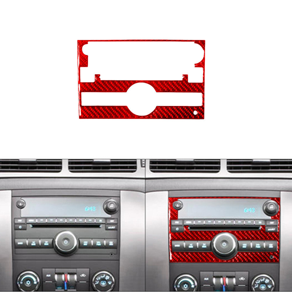 2Pcs Red Carbon Fiber Interior Gear Shift Cover Trim for Chrysler 300C 2005-2007 v