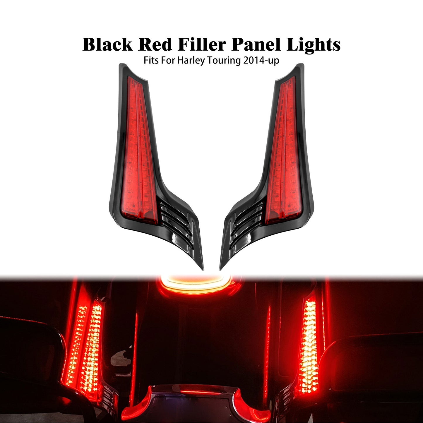 Rear Fender w/ Red Lens Turn Singal LED LightFits for Harley Street Road Glide