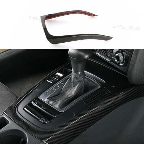 Central Console Carbon Fiber ABS Gear Shift Frame Trim for Audi A4 A5 11-16 B n
