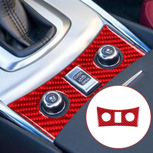 Middle Console for Seat Heating Panel Trim for infiniti G37 2010-13 Red Carbon Fiber