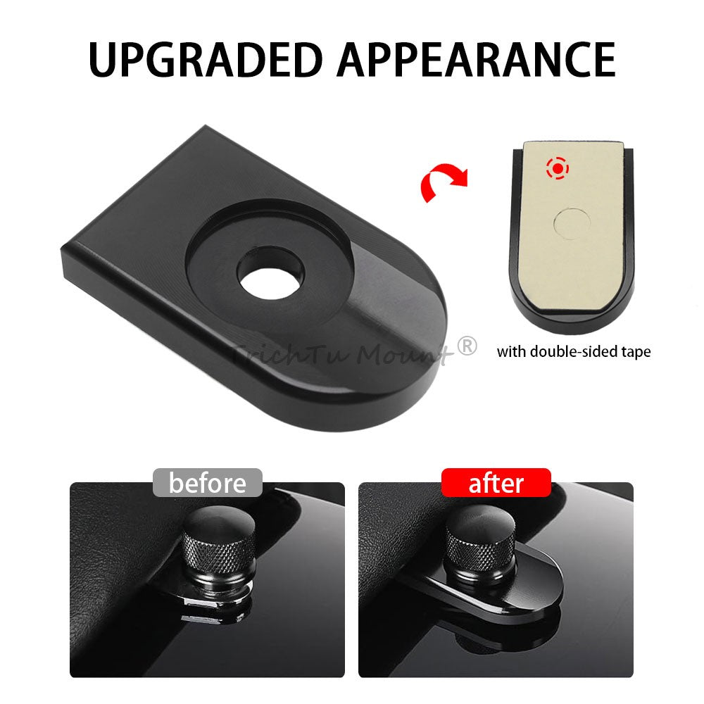 1/4''Black Rear for Seat Bolt Screw Mount Tab Knob Cover Nut Fit for Harley Davidson