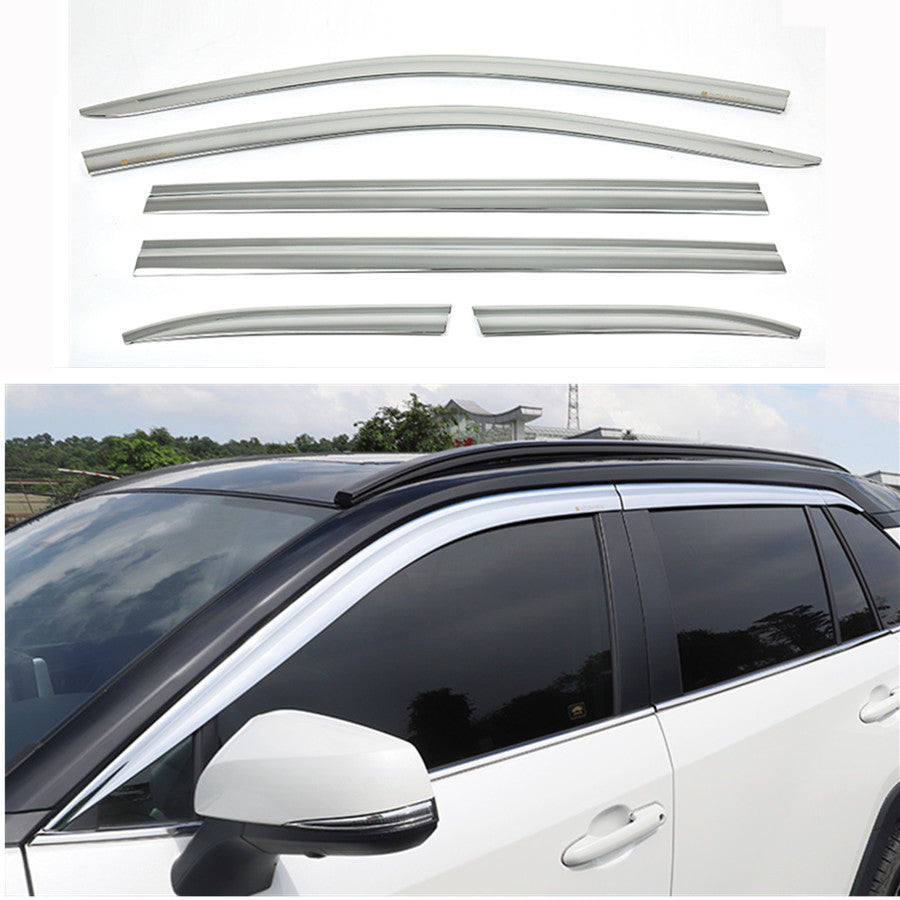 For Highlander 2020-2024 Chrome Window Visor Vent Shades Sun Rain Guard B n