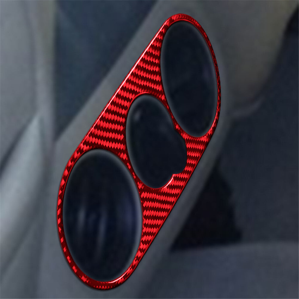2x Carbon Fiber Steering Wheel Buttons Trim for Subaru Forester 2009-2013 Type B v