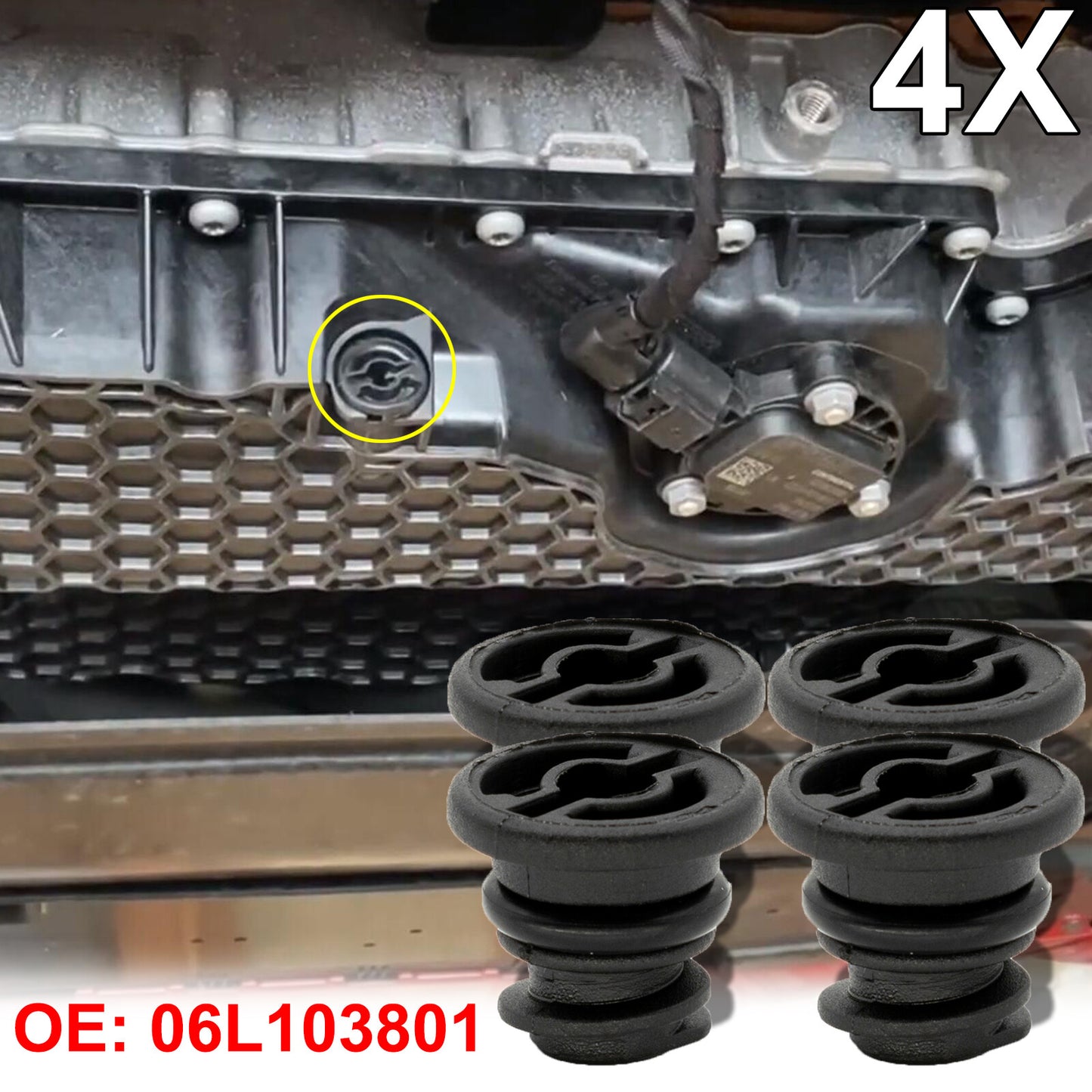 for VW for Audi ?KODA 4x plastic oil drain screw 06L103801 - NEW - Q