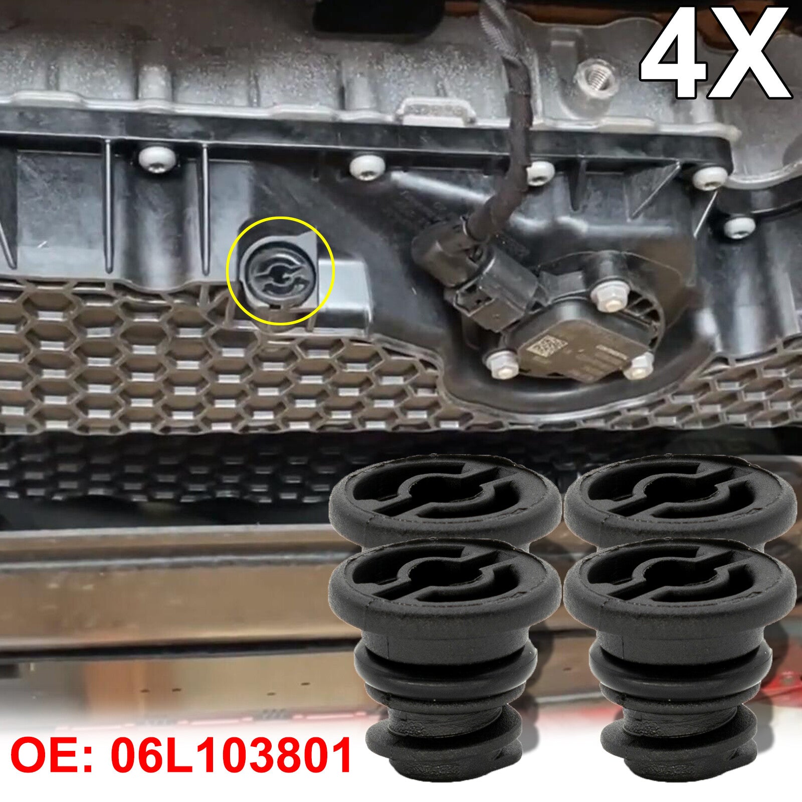 for VW for Audi ?KODA 4x plastic oil drain screw 06L103801 - NEW - Q
