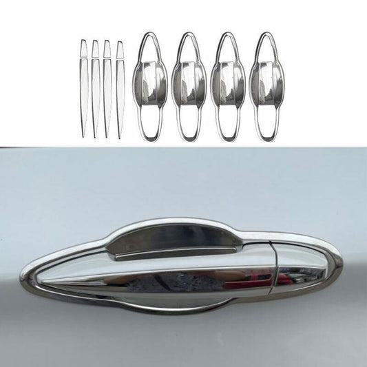 for BMW X1 F48 2016-22 Silver Steel Outside Door Bowl Handle Molding Cover Trim