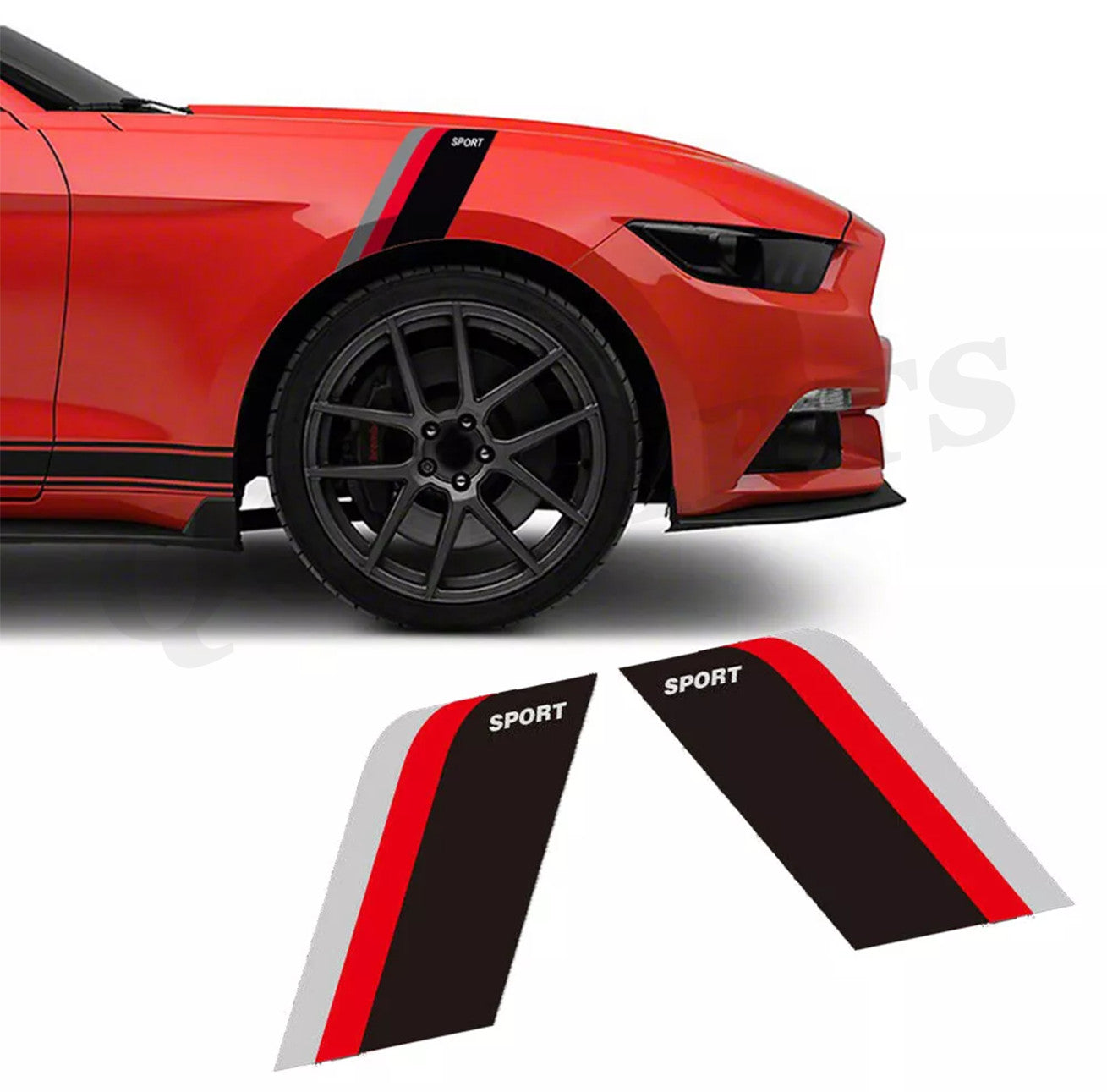 2x SPORT Car Side Door Fender Racing Sticker Graphic Decal Stickers Accessories