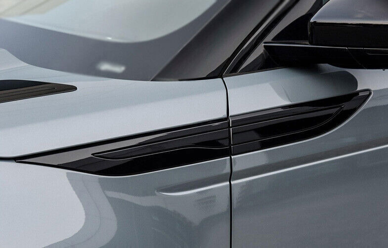 4X Glossy Black Side Vent Fender Flank Cover Trim for Range Rover Evoque 2020-25