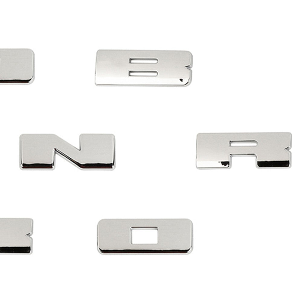 Chrome Grille Emblem Letter Overlay Decal Cover Trim for Ford Bronco Sport 2021+