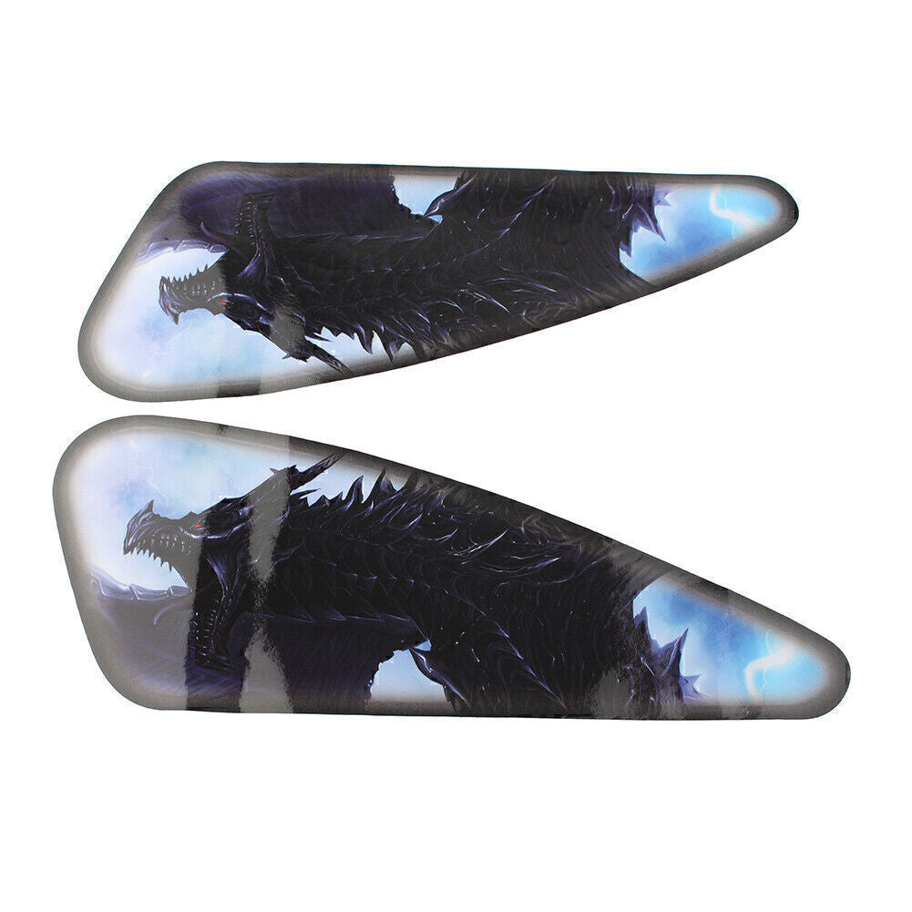 2X Motorcycle 3D Stereo Fuel Gas Tank Stickers Waterproof Pad Decals Fit for Harley Q