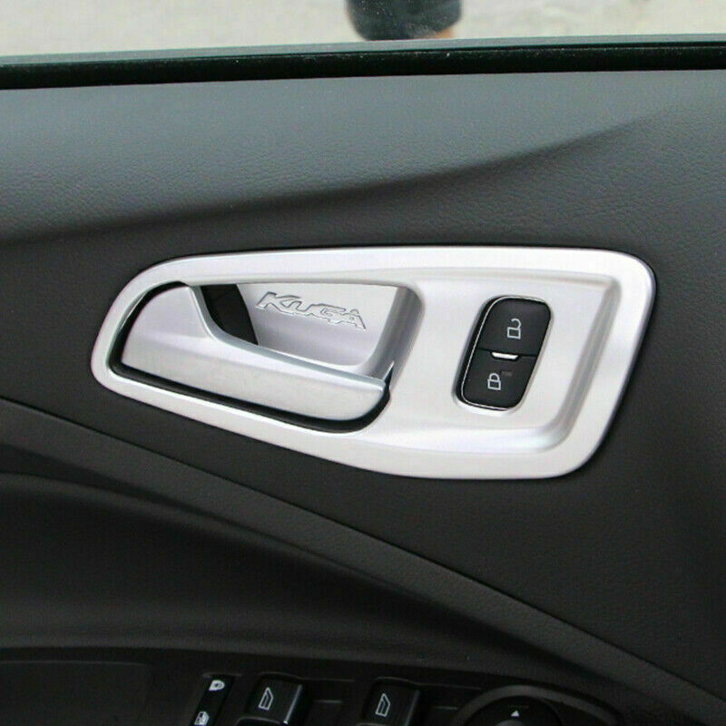 for ford  Escape Kuga 2013-2019 Matte Silver Inner Door Handle Decor Cover Trim