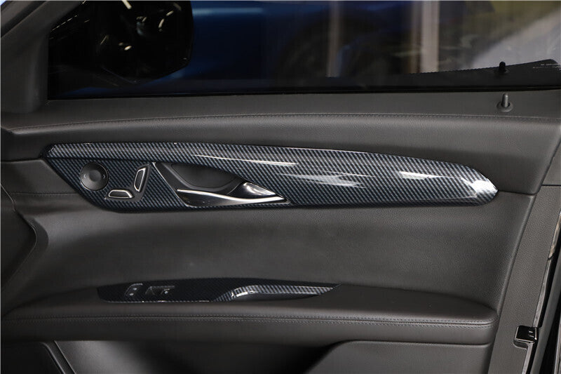 for Cadillac CT6 2016-20 ABS Carbon Fiber Interior Door Armrest Panel Strip Trim
