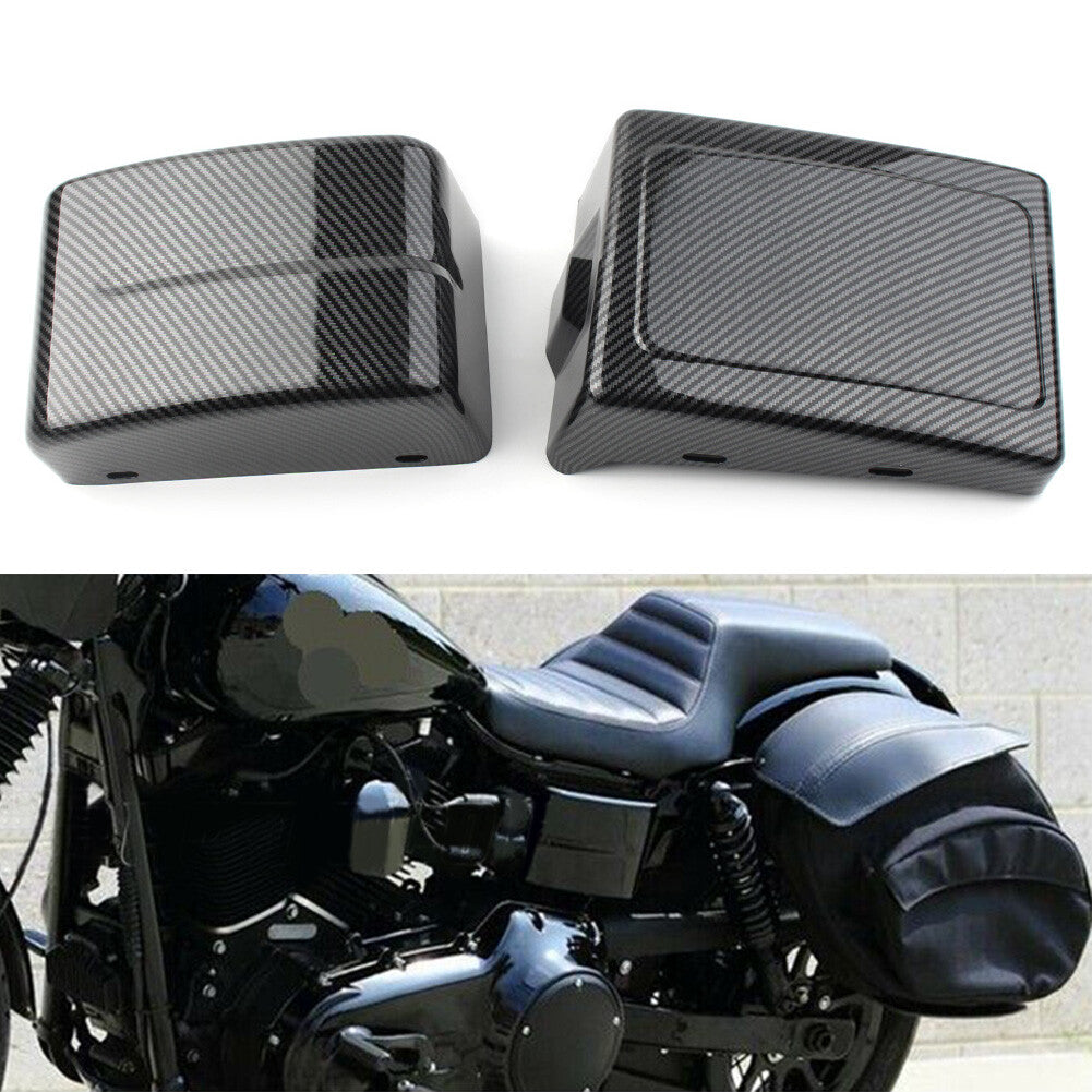 Left Right Carbon Battery Side Cover Fit for Harley Dyna Street Bob FXDB 2006-2017