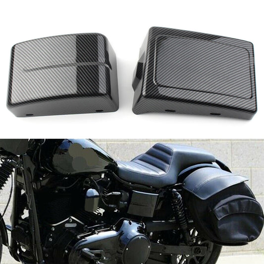 Left Right Carbon Battery Side Cover Fit for Harley Dyna Street Bob FXDB 2006-2017