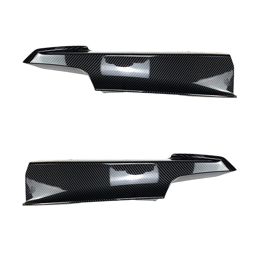 For 12-18 3- F30 MSport ABS Carbon Look Front Bumper Corner Splitter n