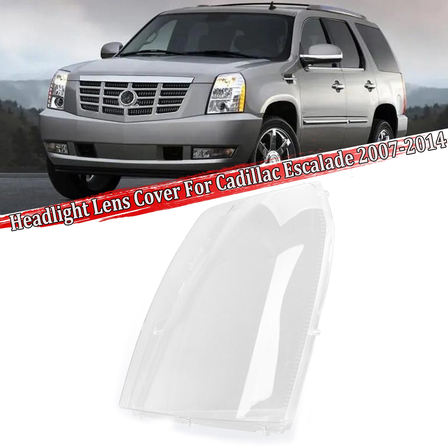 Front left headlight lens cover headlight replacement part for Cadillac for Escalade 2007 - 2014