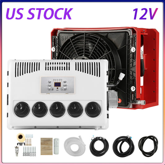 For Semi Trucks Bus RV Caravan Truck Cab Air Conditioner 12V 10000BTU Split A/C Q