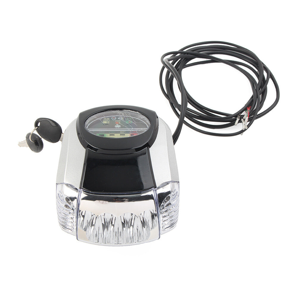 60V Electric Scooter LED Headlight Instrument Key Switch Horn for Harley Bike mo