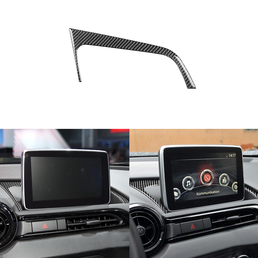 4Pcs Carbon Fiber Interior Door Panel Strip Cover Trim for Audi A4 S4 2005-2008 v