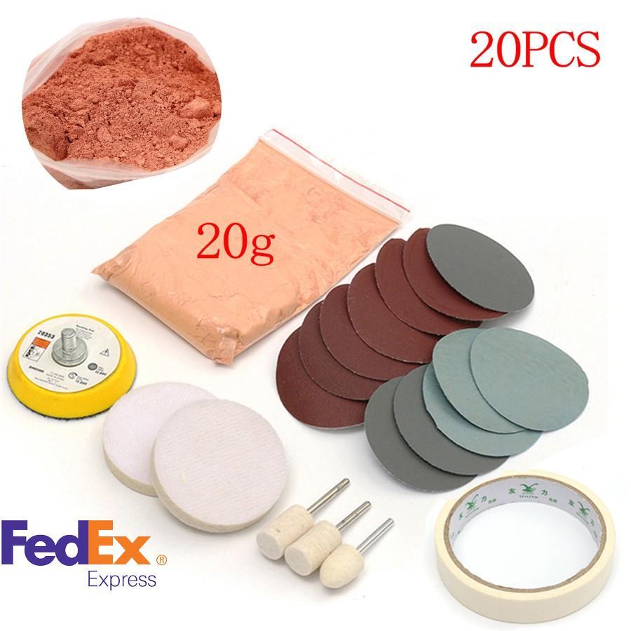 20x Car Windshield Glass Scratch Remover Cerium Oxide Powder Glass Polishing Kit