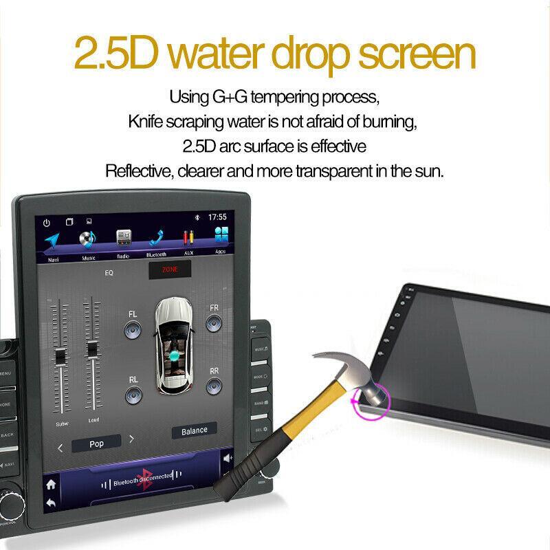 Universal 1DIN 10.1-inch Android 9.1 GPS WIFI Quad-core 2+32GB Car Stereo Radio n