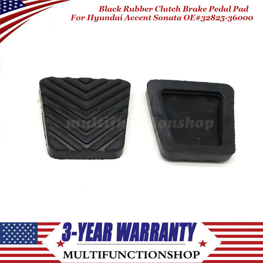 2PCS Black Rubber Clutch Brake Pedal Pad for Hyundai Accent Sonata 32825-36000 Q