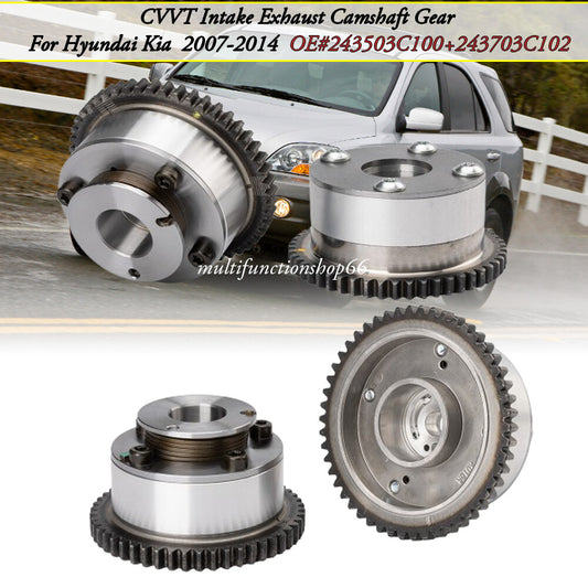 4-piece set of intake and exhaust camshaft gears for Hyundai and for Kia 3.3L and 3.8L CVVT engines (2007-2014) Q