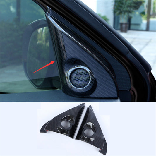 Carbon Front Door Speaker A-Pillar Cover Trim for Mitsubishi Outlander 2013-2021