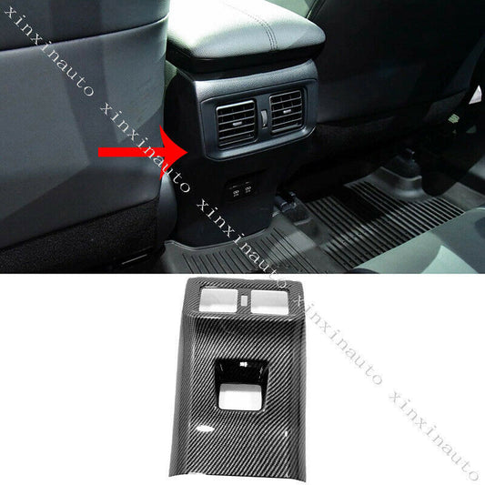 Carbon Color Rear Air Conditioner Vent Panel Trim Cover for Toyota RAV4 2019-23